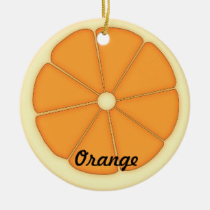 Rond En Céramique Ornement orange