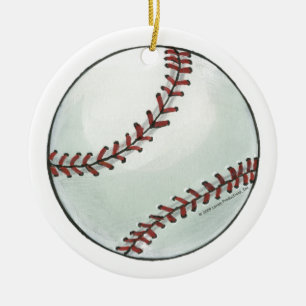 Rond En Céramique Ornement personnalisé de base-ball