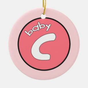 Rond En Céramique Ornement personnalisé du "bébé C" pour des