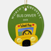 Rond En Céramique Ornement personnalisé du conducteur de bus (Gauche)