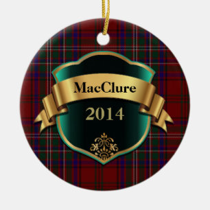 Rond En Céramique Ornement personnalisé MacClure Tartan Plaid