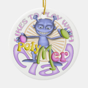 Rond En Céramique Ornement personnalisé par artistes d'argile de