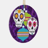Rond En Céramique Ornement pourpre de crânes (Droite)