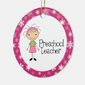 Rond En Céramique Ornement préscolaire de professeur (Gauche)