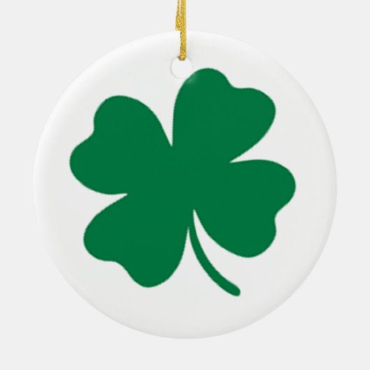Rond En Céramique Ornement shamrock (Dos)