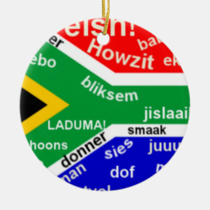 Rond En Céramique Ornement sud-africain d'argot - personnalisable