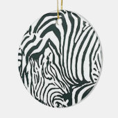 Rond En Céramique Ornement Zebra (Gauche)
