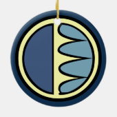 Rond En Céramique Ours Polaire Art Ornement Ours Garde Ours Cadeaux  (Dos)