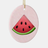 Rond En Céramique Pastèque avec ornement Arrière - plan rose (Droite)