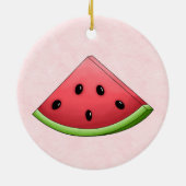 Rond En Céramique Pastèque avec ornement Arrière - plan rose (Dos)