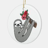 Rond En Céramique Premier ornement de coutume d'ornement de Noël du (Gauche)