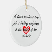 Rond En Céramique Professeur de danse - ornement double face (Droite)