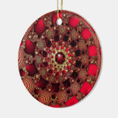 Rond En Céramique Rubis & Ornement Or (Gauche)