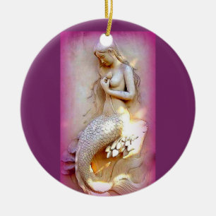 Rond En Céramique salle de bain sirènes lavande ornement