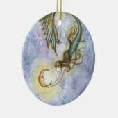 Rond En Céramique Sirène et ornement de lune (Droite)