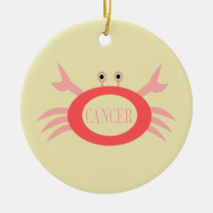 Rond En Céramique Symbole cancéreux Ornement de crabe