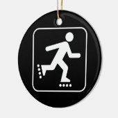 Rond En Céramique Symbole Rollerblade Ornement (Gauche)
