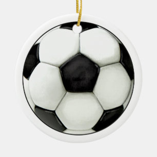 Rond En Céramique Tag de football / Ornement - SRF