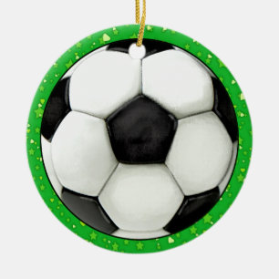 Rond En Céramique Tag de football / Ornement - SRF