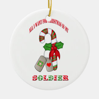 Rond En Céramique Tout que je veux pour Noël est mon ornement de