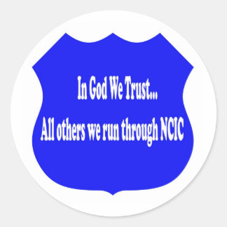 Rond En Dieu nous faisons confiance Sticker