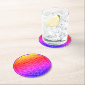 Rond En Papier Dessous-de-verre Fleur de Vie (En situation)
