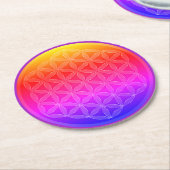 Rond En Papier Dessous-de-verre Fleur de Vie (Incliné)