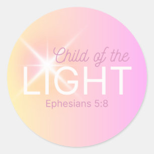 Rond Enfant de la Lumière - Sticker de versets biblique