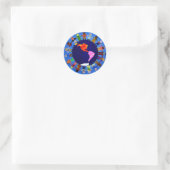 Rond Enfants pacifiques autour du monde Sticker : (Sac)