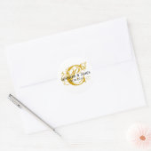 Rond Enregistrer la date initiale Noms Mariage Sticker (Enveloppe)