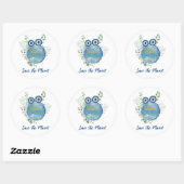 Rond Enregistrer Le Sticker Arrondi Classique Planet (Feuille)