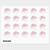ROND ENVELOPE SEAL STICKER : CHERRY BLOSSOM (Feuille)