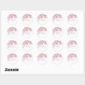 ROND ENVELOPE SEAL STICKER : CHERRY BLOSSOM (Feuille)