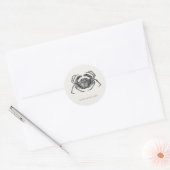 ROND ENVELOPE SEAL STICKER : CRAB (Enveloppe)