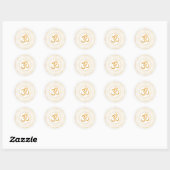 ROND ENVELOPE SEAL STICKER : GOLD MANDALA & OHM (Feuille)