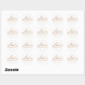 ROND ENVELOPE SEAL STICKER : HAPPY CLOUD (Feuille)