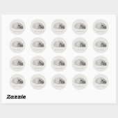 ROND ENVELOPE SEAL STICKER : ILLUSTRATION DE CHAT DE SO (Feuille)