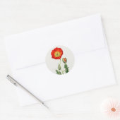 ROND ENVELOPE SEAL STICKER : MERCI : POPPY (Enveloppe)