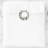 ROND ENVELOPE SEAL STICKER : ROUGE & VERT WREATER (Sac)