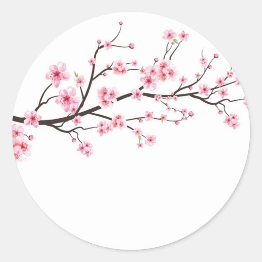 ROND ENVELOPE SEAL STICKER : SAKURA BLOSSOMS (Devant)