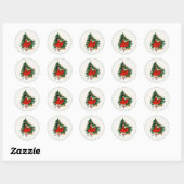 ROND ENVELOPE SEAL STICKER : VINTAGE NOËL (Feuille)