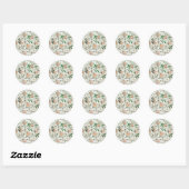 ROND ENVELOPE SEAL STICKER : WILLIAM MORRIS : JASMINE (Feuille)