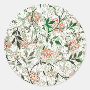 ROND ENVELOPE SEAL STICKER : WILLIAM MORRIS : JASMINE
