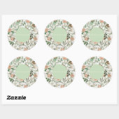 ROND ENVELOPE SEAL STICKER : WILLIAM MORRIS : JASMINE (Feuille)