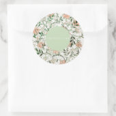 ROND ENVELOPE SEAL STICKER : WILLIAM MORRIS : JASMINE (Sac)