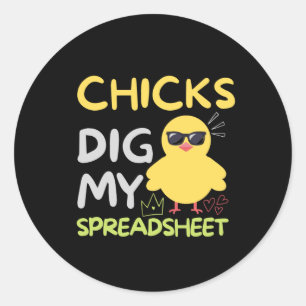 Rond Épouses creuser mon Sticker Classic Round Spreadsh