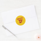 Rond Espagne Carte Sticker España Mapa Rouge jaune (Enveloppe)