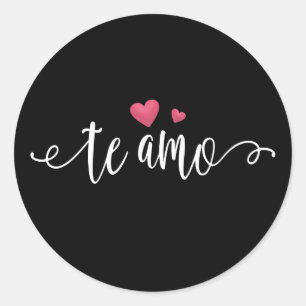 Rond Espagnol Te Amo I Love You Valentine  Sticker