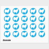 Rond Esquisse sur Sticker bleu Lt (Feuille)