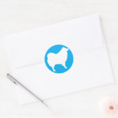 Rond Esquisse sur Sticker bleu Lt (Enveloppe)